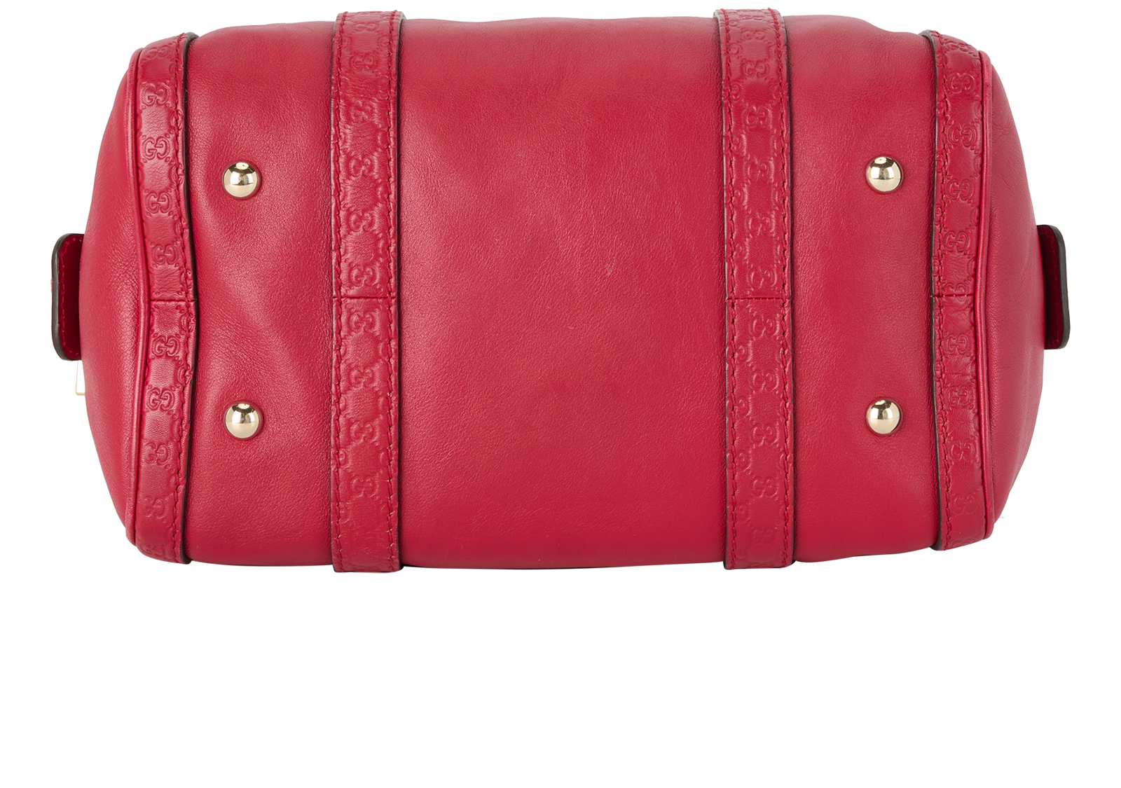 Microguccissima Small Duffle Bag, &pound;450, Handbags, Red, Leather, Top view